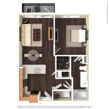 1 Bedroom Affordable - A2 1327 floor plan